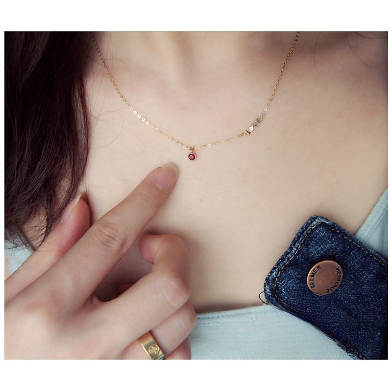 925 Sterling Silver 14K Gold Plated Love Pendant Necklace with Red CZ and Letter Detail Set of 5