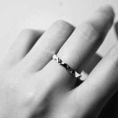Wavy Band Ring 925 Sterling Silver 18K Gold Plated Minimalist Stackable Ring Set of 5