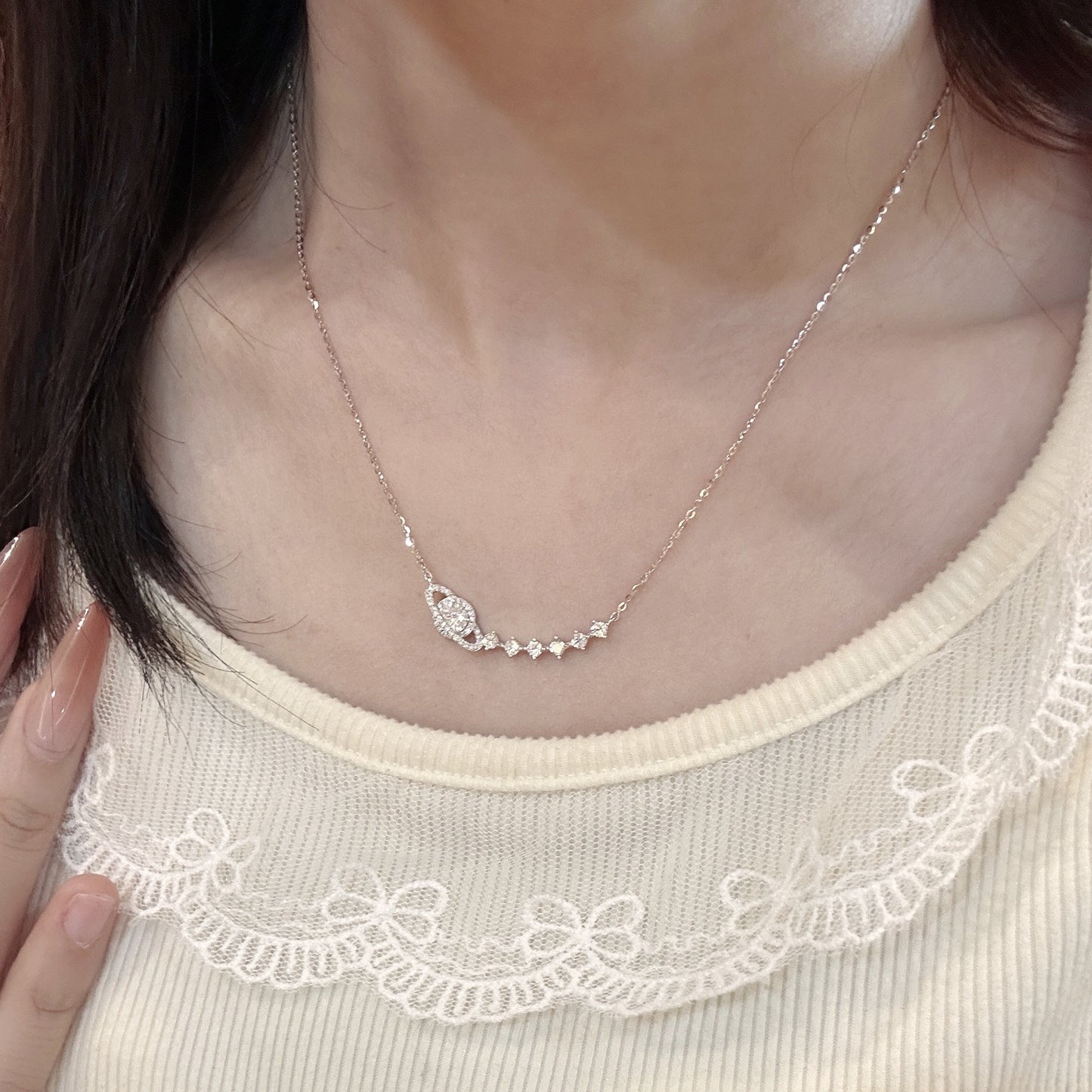 925 Sterling Silver Celestial Star Planet Necklace with Sparkling Design Set of 5
