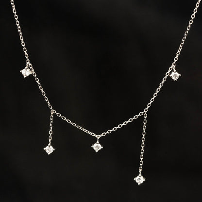 925 Sterling Silver Gold Tone Tassel Pendant Necklace Dainty Jewelry for Women Set of 5