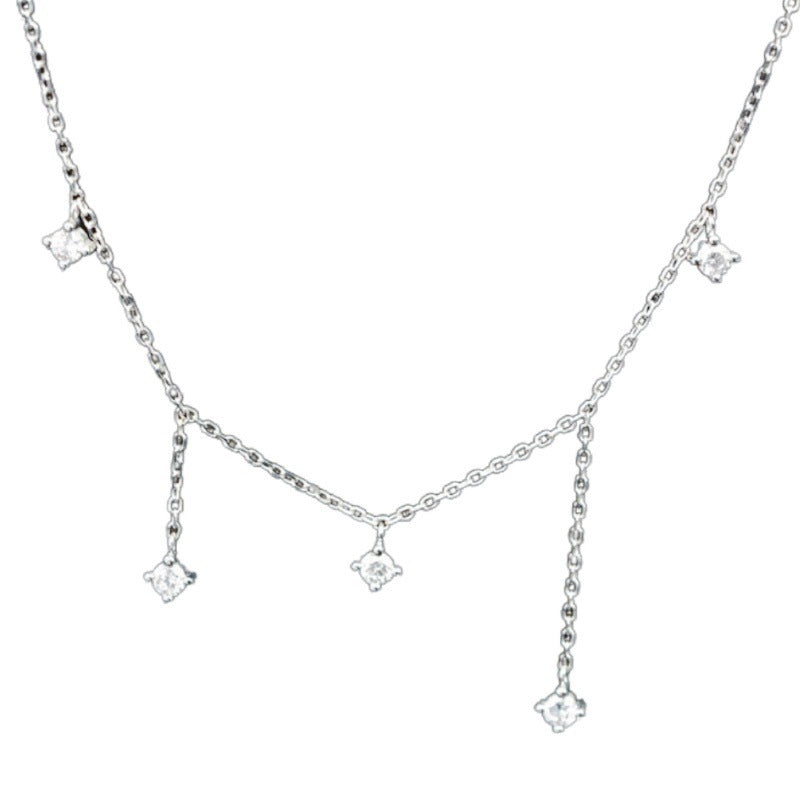 925 Sterling Silver Gold Tone Tassel Pendant Necklace Dainty Jewelry for Women Set of 5