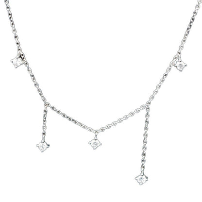 925 Sterling Silver Gold Tone Tassel Pendant Necklace Dainty Jewelry for Women Set of 5