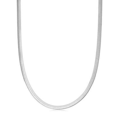 925 Sterling Silver Herringbone Snake Chain Necklace Minimalist Jewelry for Women Set of 5