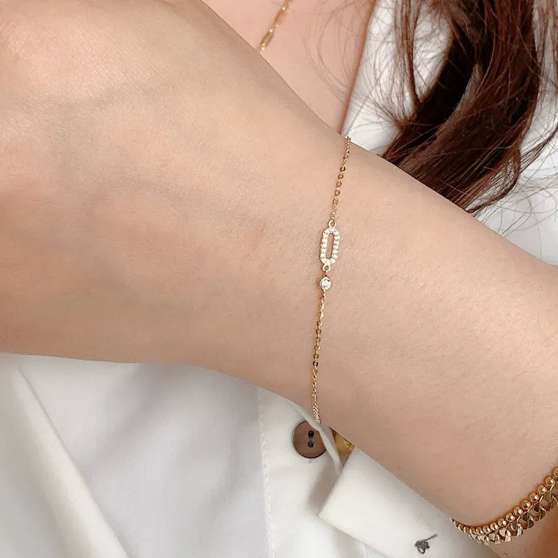 Gift-ready cubic zirconia bracelet in jewelry box, perfect for women