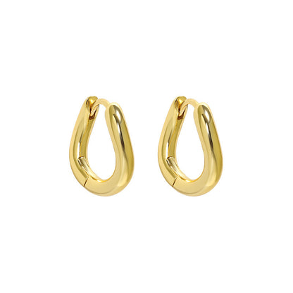 Gold plated 925 silver hoop earrings – wholesale minimalist earrings for women with sensitive ears