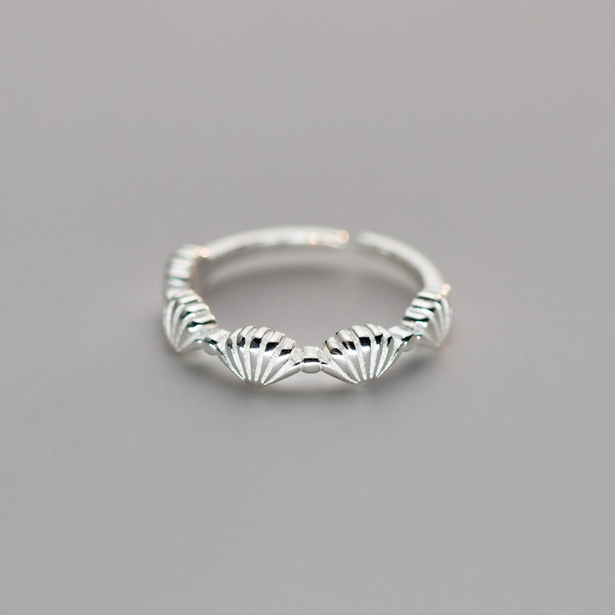 silver seashell ring 925 silver