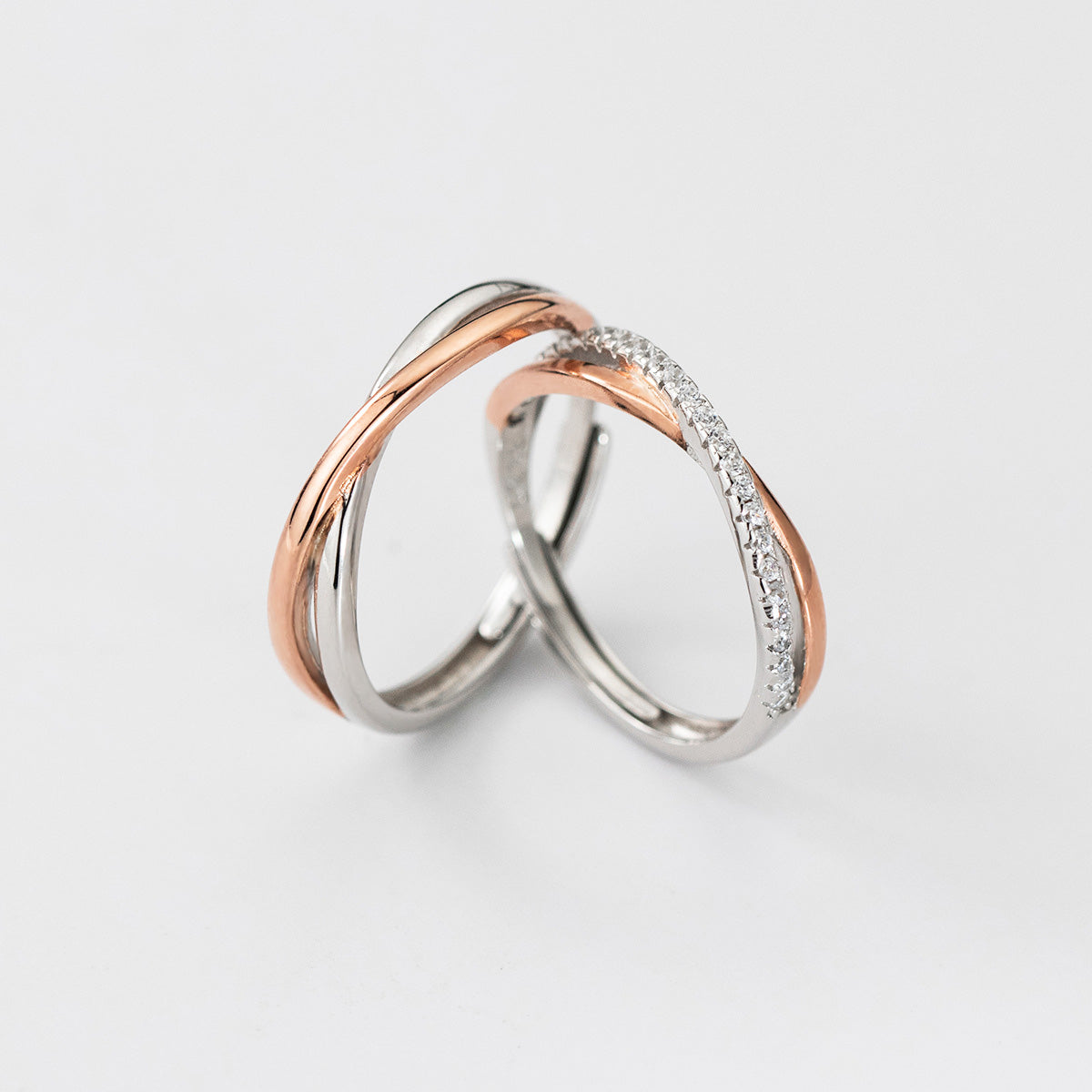 925 Sterling Silver Möbius Ring for couple