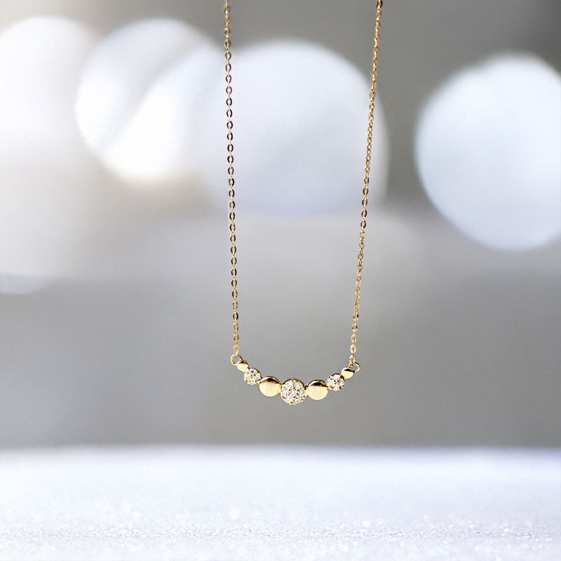 925 sterling silver 18k gold disc necklace