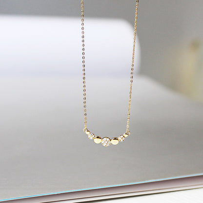 925 sterling silver 18k gold disc choker necklace