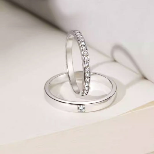 cubic zirconia finger couples ring set