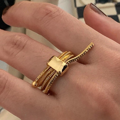Adjustable Chain Ring for Women Brass Jewelry Wholesale Minimalist Fashion Jewelry