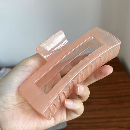 Pink Rectangle Hair Claw clip