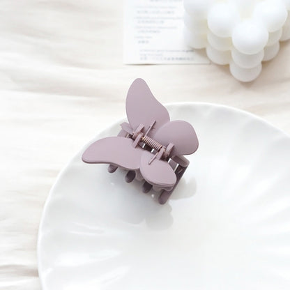 pale pinkish gray Butterfly Hair Claw Clip