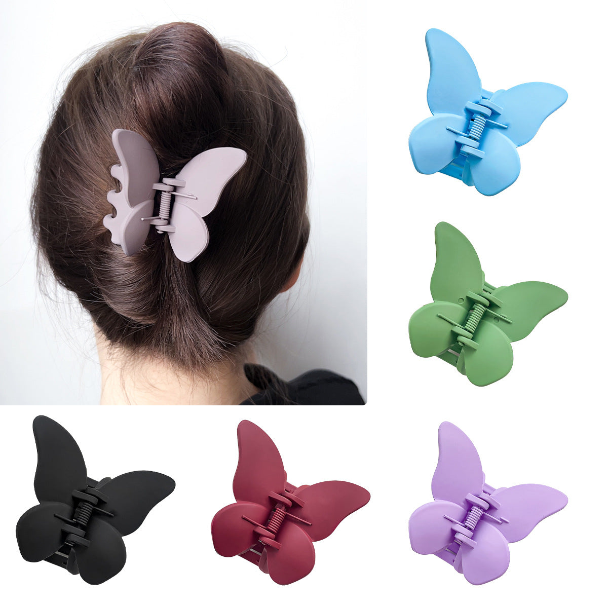 Colorful Butterfly Hair Jaw Clip