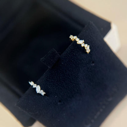 CZ Huggie Earrings Small 925 Sterling Silver 14K Gold Minimalist Cartilage Hoop Wholesale