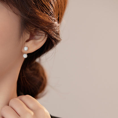 elegant crystal ball earrings gift for her jewelry