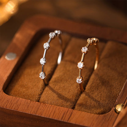 S925 dainty cz band ring