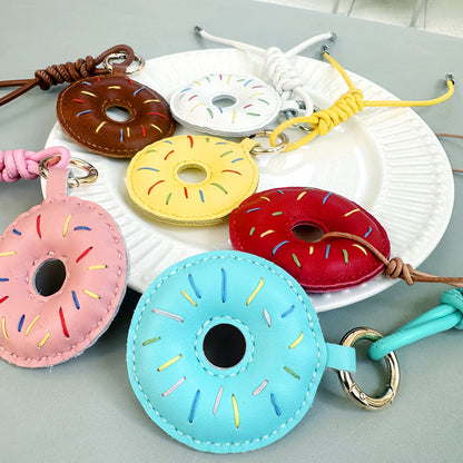 Colorful Leather Donut Bag Charm Wholesale Assorted Handmade Keychains for Boutique and Handbag Accessories Wholesale