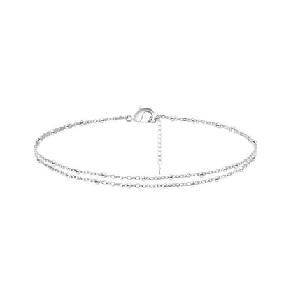 Wholesale 5 Piece Brass Bohemian Layered Anklet Set Beach Style