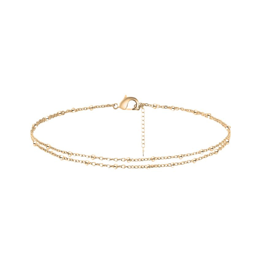 Wholesale 5 Piece Brass Bohemian Layered Anklet Set Beach Style