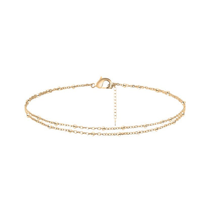 Wholesale 5 Piece Brass Bohemian Layered Anklet Set Beach Style