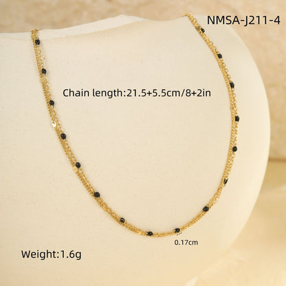 Wholesale 5 Piece Stainless Steel Colorful Enamel Anklet Set