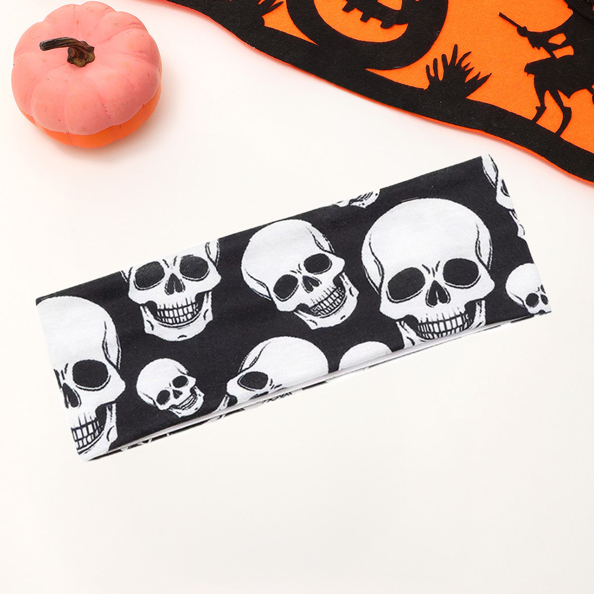 Halloween Headbands black scary skulls smiling