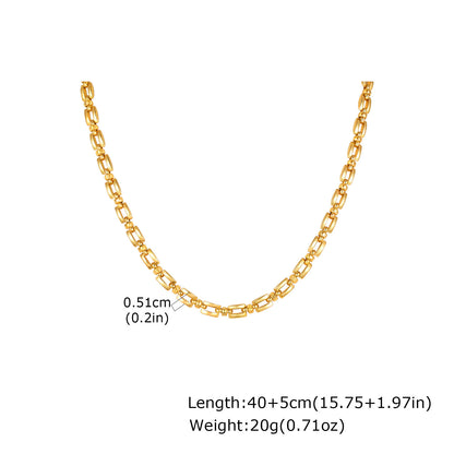 Wholesale 5 Sets Stainless Steel Necklace Bracelet Set Oval Link Chain