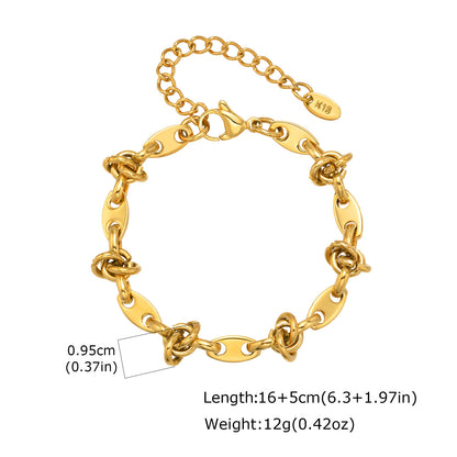 Wholesale 5 Pcs Stainless Steel Mariner Link Bracelet Coffee Bean Chain