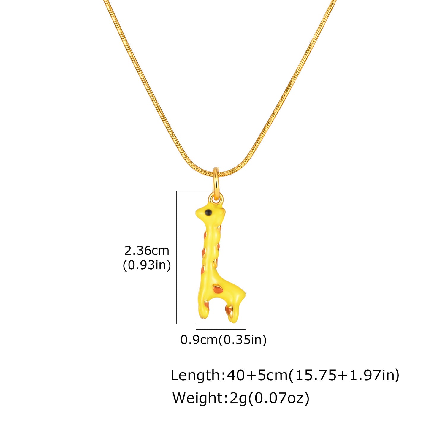 Wholesale 5 Pcs Stainless Steel Animal Necklace Giraffe Elephant Enamel