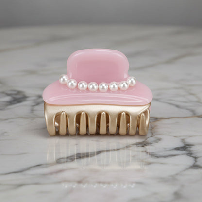 Pearl Claw Clip French Style Acetate Hair Clip (5 pcs)