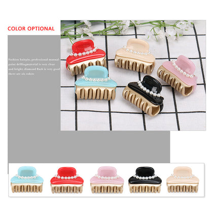 Pearl Claw Clip French Style Acetate Hair Clip (5 pcs)