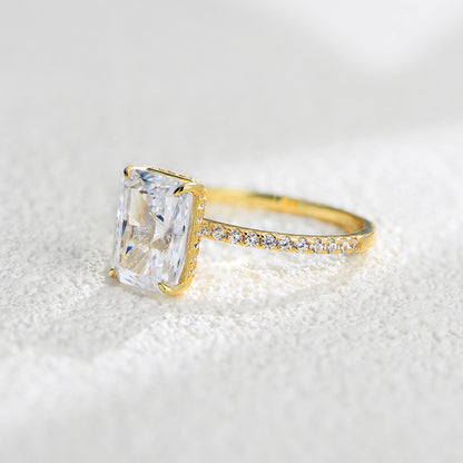 Taylor Swift inspired CZ engagement ring wholesale 925 sterling silver wedding band set for brides