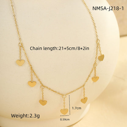 Wholesale 5 Piece Stainless Steel 18K Gold Plated Anklet Set Beach Fashion
