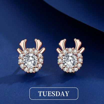 weekly earrings set tuesday studs