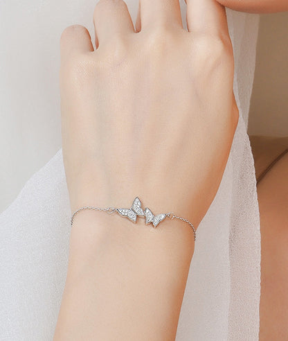 925 sterling silver Zircon Butterfly Bracelet wholesale jewelry JR fashion