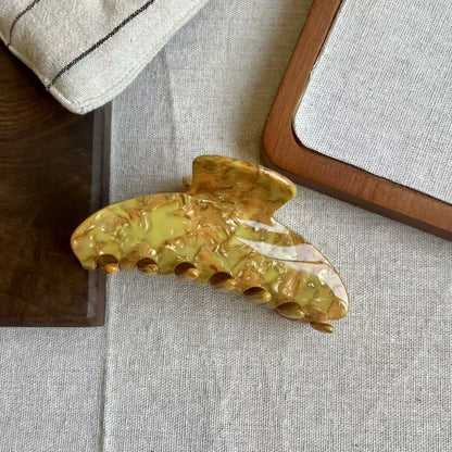 acetate hair clip oversized marble hair claw