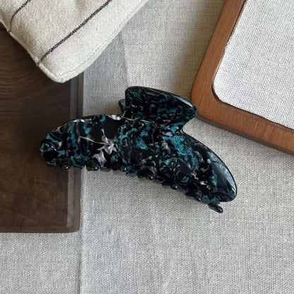 acetate hair clip large marble shark claw for thick hair
