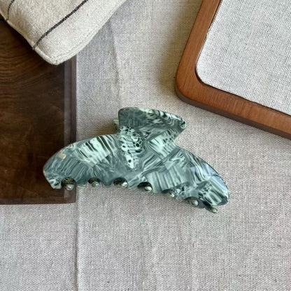 acetate hair clip large hair claw marble pattern