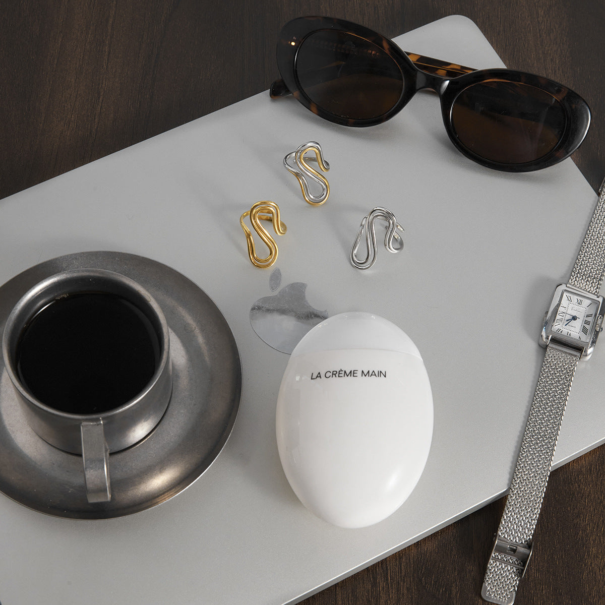 Gold silver and two tone double layer S shape adjustable open stainless steel rings for wholesal