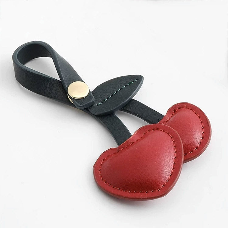 leather cherry bag charm bag accessories
