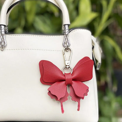 women handbag faux leather bow bag charm clip on key chain (5 pcs)