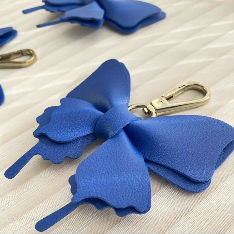 women handbag faux leather bow bag charm clip on key chain (5 pcs)