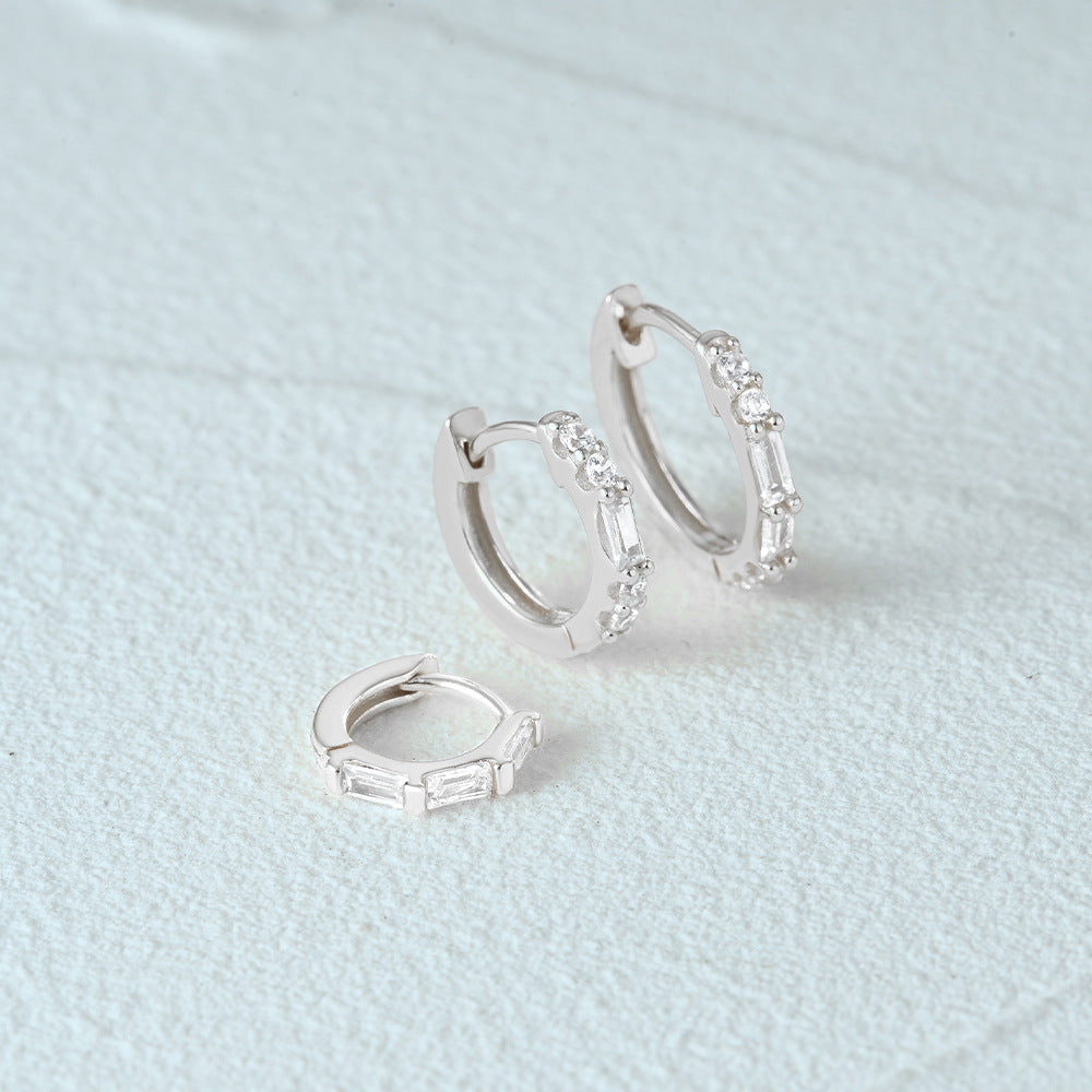 Wholesale  S925 Silver CZ Huggie Hoops for Jewelry Retailers