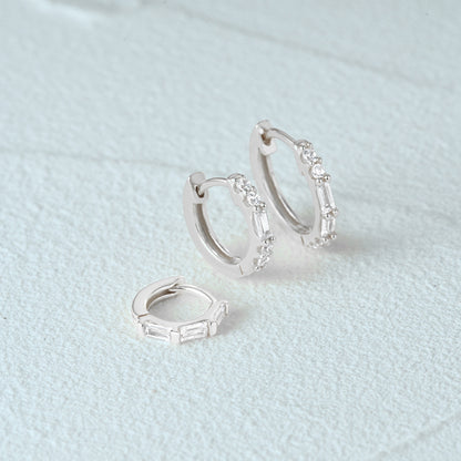 Wholesale  S925 Silver CZ Huggie Hoops for Jewelry Retailers