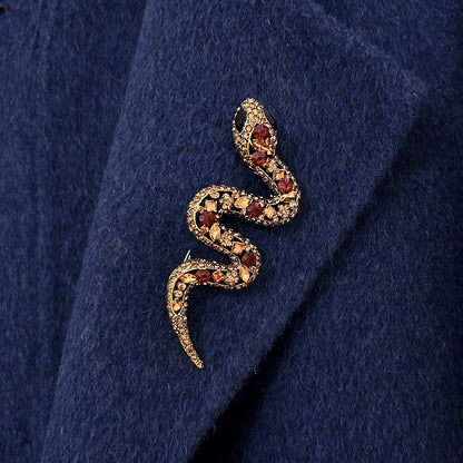 suit accessories for women metal crystal large rhinestone snake brooch pins (5 pcs)
