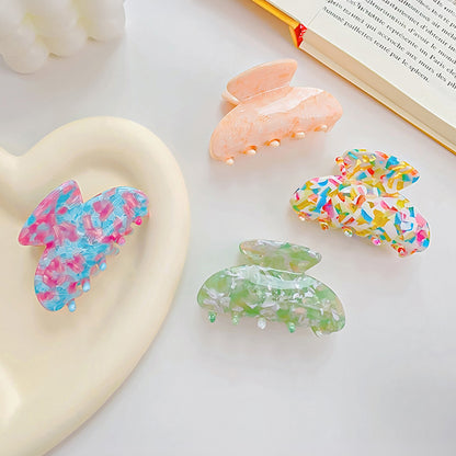 colorful small tortoise shell hair claw clip