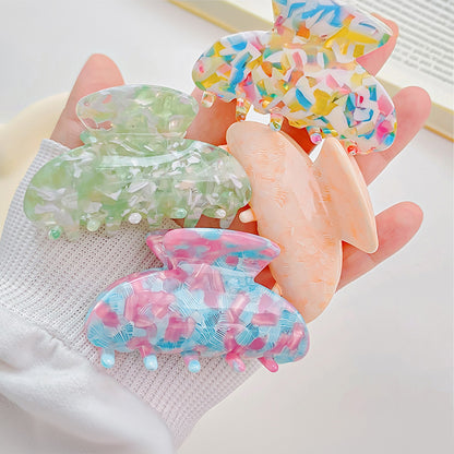 colorful small tortoise shell hair claw clip