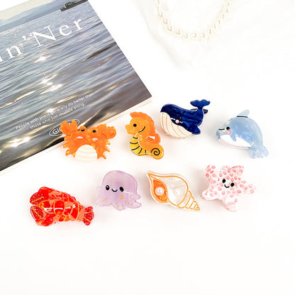 cute sea animal hair clip jellyfish shell dolphin whale lobster