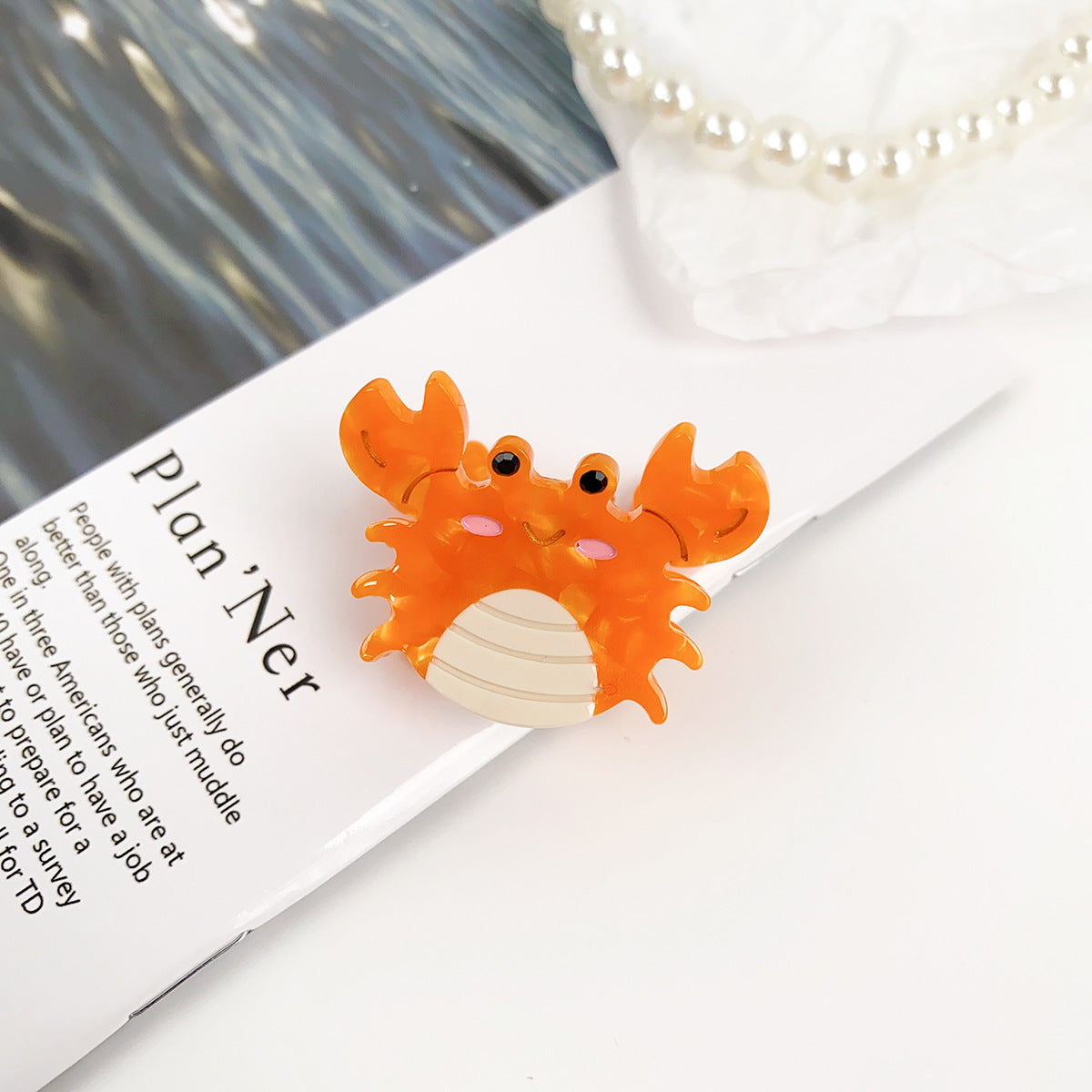 cute sea animal hair clip crab